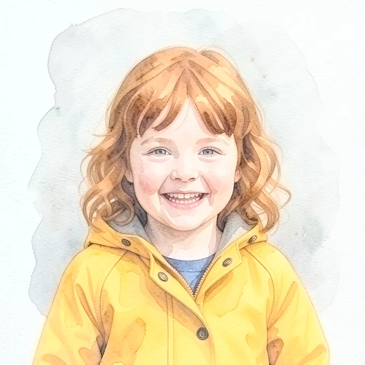 Das Porträt im Stil Aquarell